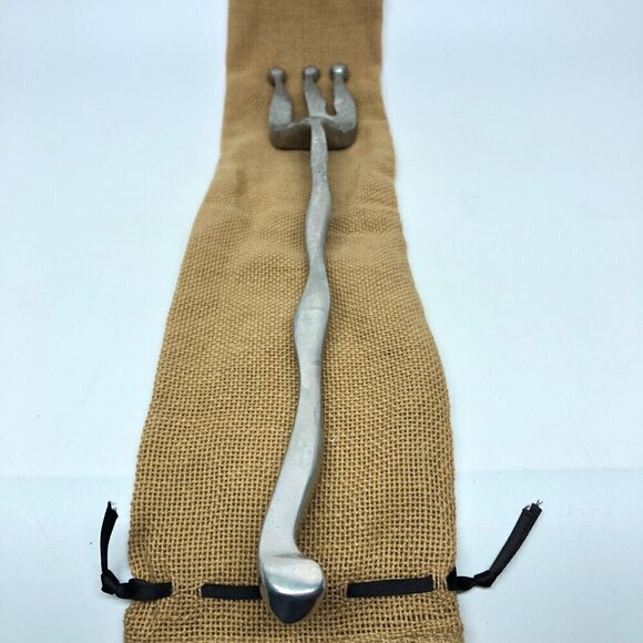 Aluminum Fork And Spoon Set For Salad Mixing 12 1 /2" Long - Picture 2 of 6